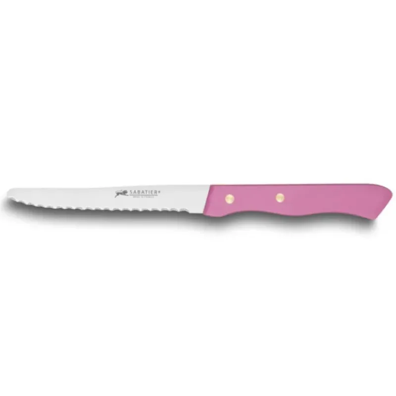 Couverts*SABATIER Couteau de Table Cranté 10,5 cm Fuschia