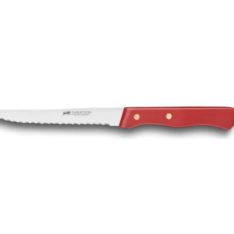 Couverts*SABATIER Couteau de Table Cranté 10,5 cm Rouge