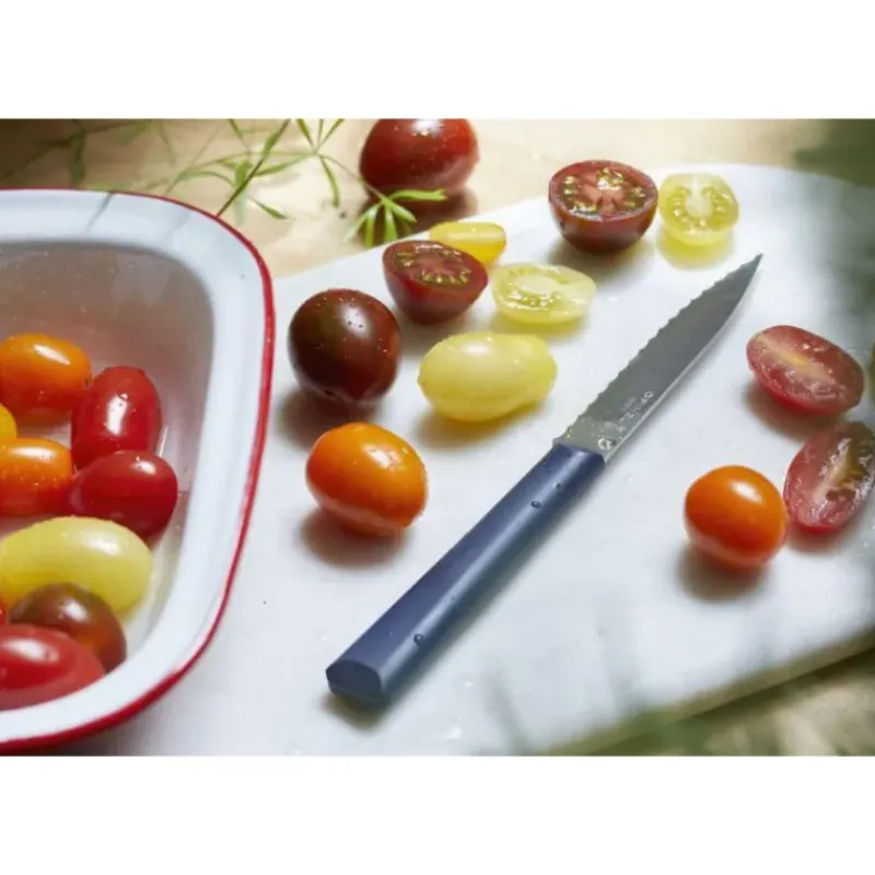 Couteau D'office*OPINEL Couteau d'Office 10 cm Cranté Bleu Les Essentiels +