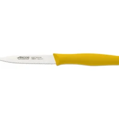 Couteau D'office*ARCOS Couteau d'Office Cranté Inox 10 cm Jaune NOVA