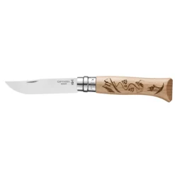 Couverts*OPINEL Couteau N°8 Gravure Ski Sport