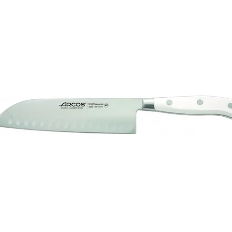 Couteau Santoku*ARCOS Couteau Santoku Acier Inoxydable 18 cm RIVIERA blanc