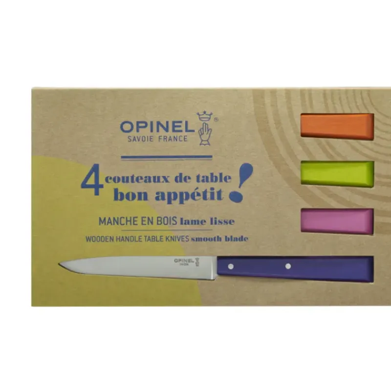 Couverts*OPINEL Couteaux de Table (x4) Pop Bon Appétit !