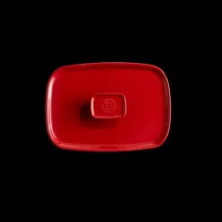 Couvercle De Cuisson*EMILE HENRY Couvercle Rectangulaire en Céramique pour Plat à Four 25 x 18 cm Grand Cru