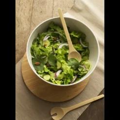 Couverts*PEBBLY Couverts à Salade en Bambou 27 cm