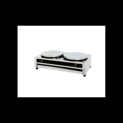 Matériel Snacking|Crêpière Eléctrique*GAFIHC Crêpière en Acier Inoxydable 2 Plaques de 40 cm