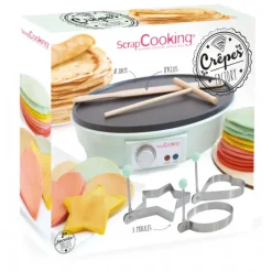 Crêpière Eléctrique*SCRAPCOOKING Crêpière Électrique 28 cm avec Accessoires