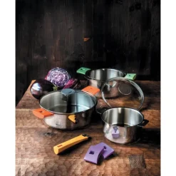 Poêles*CRISTEL Crêpière Mutine Ø 26 cm Manche Amovible Anti-Adhésive Inox