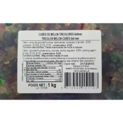Fruits Confits*CUISINEADDICT Cubes de Melon confit tricolores 1 kg