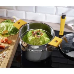 Casseroles*CRISTEL Cuiseur à Pâtes Mutine Ø 22 cm Manche Amovible Inox