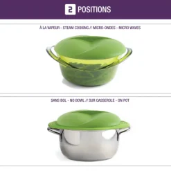 Cuiseur Vapeur*MASTRAD Cuit Vapeur en Silicone XL Vert