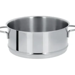 Cuiseur Vapeur*CRISTEL Cuit Vapeur Ovale Mutine Ø 30 cm Manche Fixe Inox