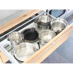 Cuiseur Vapeur*CRISTEL Cuit Vapeur Universel Mutine Ø 20 cm Manche Amovible Inox