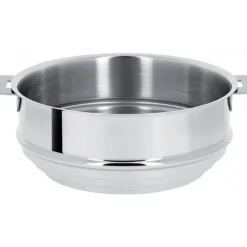 Cuiseur Vapeur*CRISTEL Cuit Vapeur Universel Mutine Ø 24 cm Manche Amovible Inox