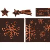 Décoration Comestible*FLORENSUC Décoration de Bûche de Noël Chocolat Joyeuses Fêtes (x1)