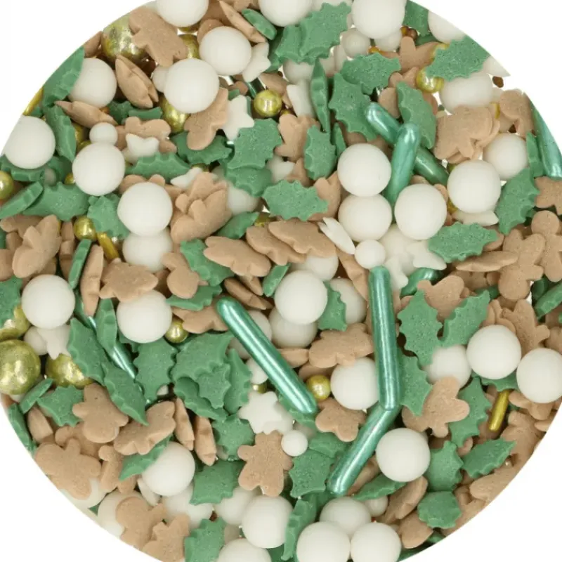 Décoration Comestible*FUNCAKES Décoration en Sucre Mélange Joyfull Noël 65 g