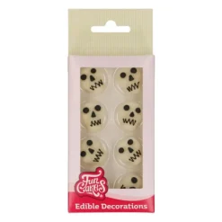 Décoration Comestible*FUNCAKES Décors en Pâte à Sucre Tête de Mort (x8)