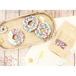 Décoration Comestible*SCRAPCOOKING Décors en Sucre Bleu Blanc Rouge 50 g