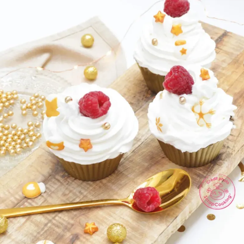 Décoration Comestible*SCRAPCOOKING Décors en Sucre Déco Dorée (x14)