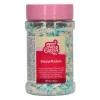Décoration Comestible*FUNCAKES Décors en Sucre Flocon de Neige Bleu et Blanc 150 g