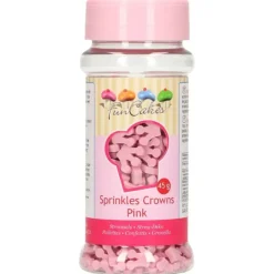 Décoration Comestible*FUNCAKES Décors en sucre Petites Couronnes roses 45 g