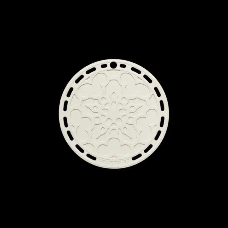 Servir, Présenter*LE CREUSET Dessous de Plat en Silicone Fleur 20 cm Meringue