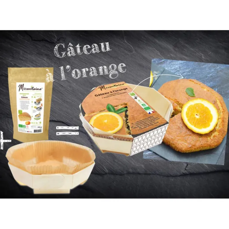 Produits Bio|Préparation Pâtisserie*MIRONTAINE DLUO Courte Préparation Bio Gâteau à l'Orange + Moule en Bois