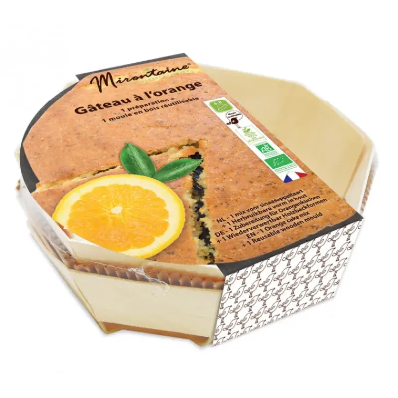 Produits Bio|Préparation Pâtisserie*MIRONTAINE DLUO Courte Préparation Bio Gâteau à l'Orange + Moule en Bois