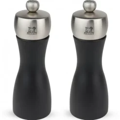 Moulin*PEUGEOT Duo Moulin à Poivre et à Sel Fidji 15 cm Noir-Inox