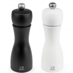 Moulin*PEUGEOT Duo Moulin à Poivre et à Sel Tahiti 15 cm Noir et Blanc