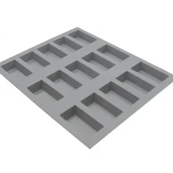 Moule Silicone*DE BUYER Elastomoule Financier - 15 empreintes 21 x 17,6 cm - Silicone