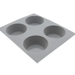 Moules À Gâteaux|Moule Silicone*DE BUYER Elastomoule Muffin - 4 empreintes 21 x 17,6 cm - Silicone