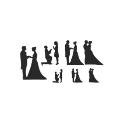Emporte Pièce - Découpoir Pâtisserie*CUISINEADDICT Emporte Pièce Silhouettes Mariés H.12.5 cm (x7)