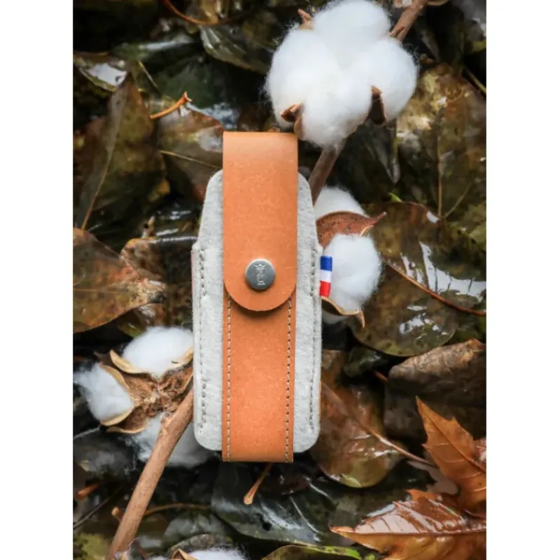 Rangement Couteaux*OPINEL Etui pour Couteau en Cuir et Feutrine Outdoor L Collection France