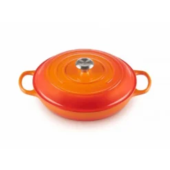 Faitout*LE CREUSET Faitout Volcanique en Fonte avec Intérieur Sable 30 cm Signature