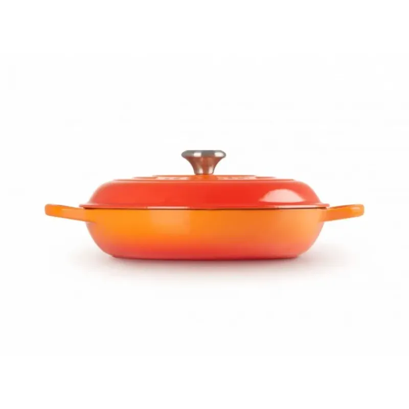 Faitout*LE CREUSET Faitout Volcanique en Fonte avec Intérieur Sable 30 cm Signature