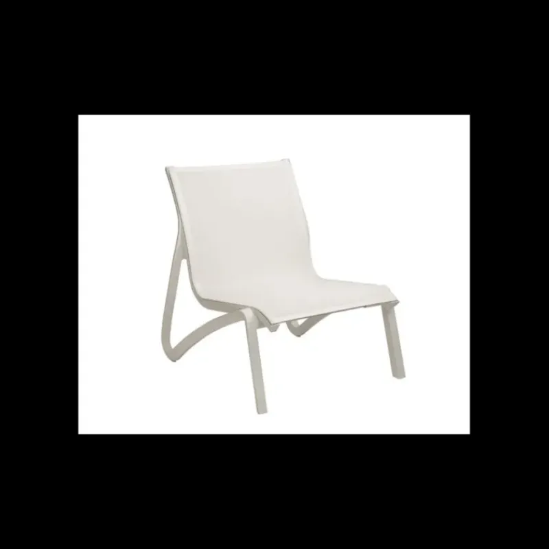 Mobilier Lounge|Salon De Jardin Professionnel*GROSFILLEX Fauteuil Conversationnel Blanc Glacier Toile Blanche Sunset
