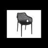 Mobilier Terrasse Restaurant*SIESTA Fauteuil de Jardin Air XL Noir