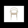 Mobilier Terrasse Restaurant*SIESTA Fauteuil en Polypropylène Mila Taupe