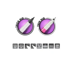 Décoration Comestible*RAINBOW DUST Feutre alimentaire Bleu ciel double mines