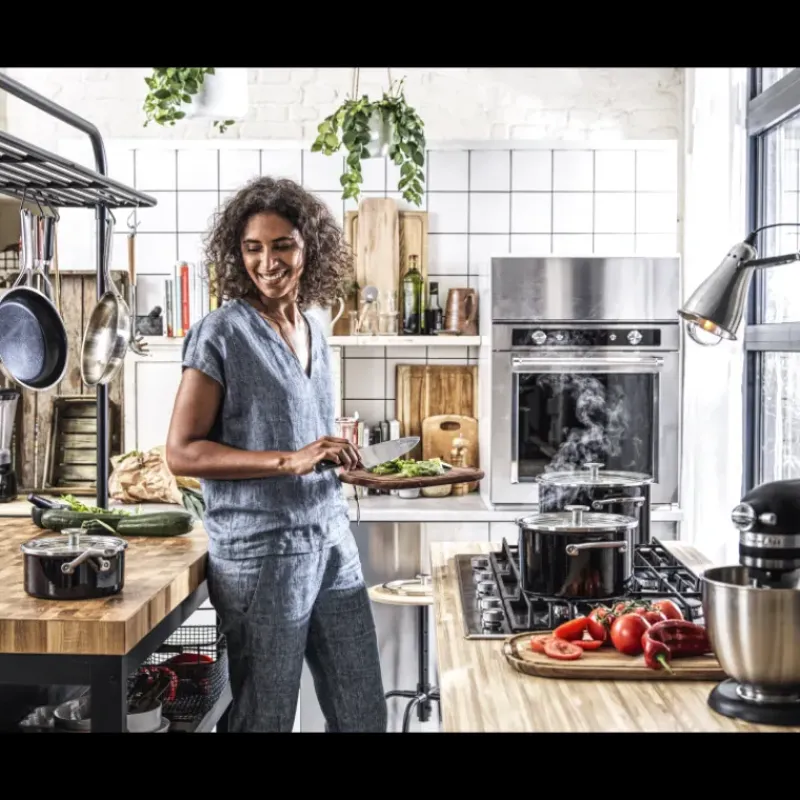 Casseroles*KITCHENAID FIN DE SERIE Casserole Émaillée 18cm Noir Onyx