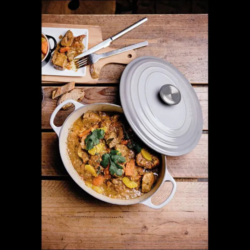 Cocotte En Fonte*LE CREUSET FIN DE SERIE Cocotte en fonte Ovale 29 cm Mist Grey Signature