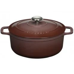 Cocotte En Fonte*CHASSEUR FIN DE SERIE Cocotte en Fonte Ronde 20 cm Bois de Rose
