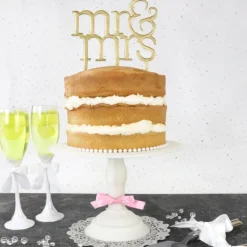 Décoration Gâteau*PME FIN DE SERIE Découpoir Cake Topper Mr & Mrs Moderne 16,5 x 15 cm