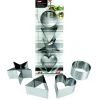 Emporte Pièce - Découpoir Pâtisserie*IBILI FIN DE SERIE Lot 4 Emporte-Pièces Inox Coeur, Triangle, Étoile et Cercle 8 cm