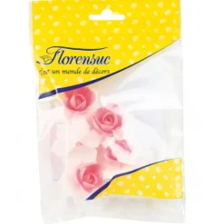 Décoration Comestible*FLORENSUC Fleurs de Jonquille rose x5 - en Azyme
