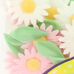 Décoration Comestible*FLORENSUC Fleurs de Marguerites roses et blanches x12 - en Azyme