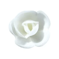 Décoration Comestible*FLORENSUC Fleurs de rose blanches et roses x6, grandes feuilles x12 - en Azyme