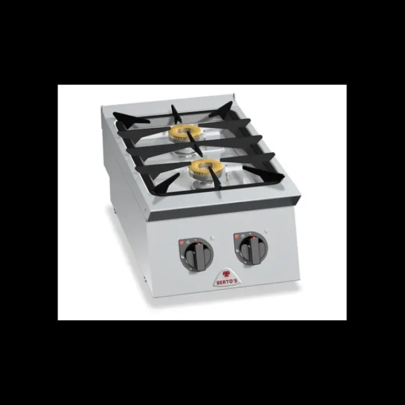 Chaud*BERTOS Fourneau 2 Brûleurs à Poser 730 x 400 x 290 mm Berto's