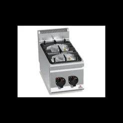 Chaud*BERTOS Fourneau 2 Brûleurs Eco Power à Poser 600 x 300 x 290 mm Berto's